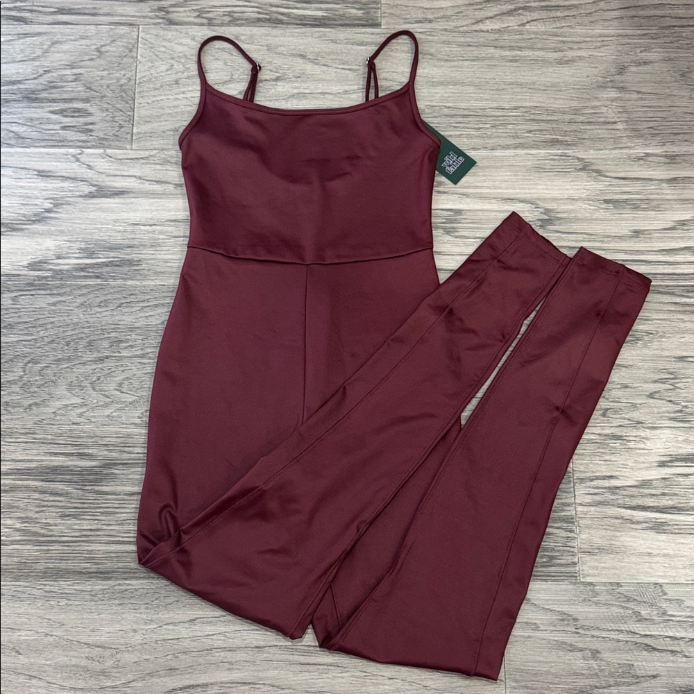 Wild Fable Maroon Sleeveless Jumpsuit